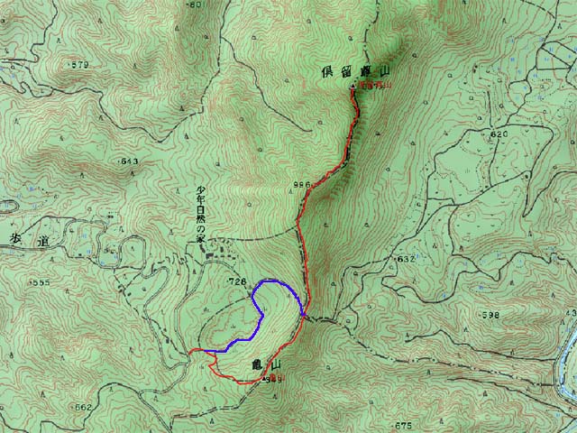 倶留尊山−地図