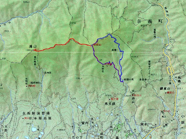 那岐山−地図
