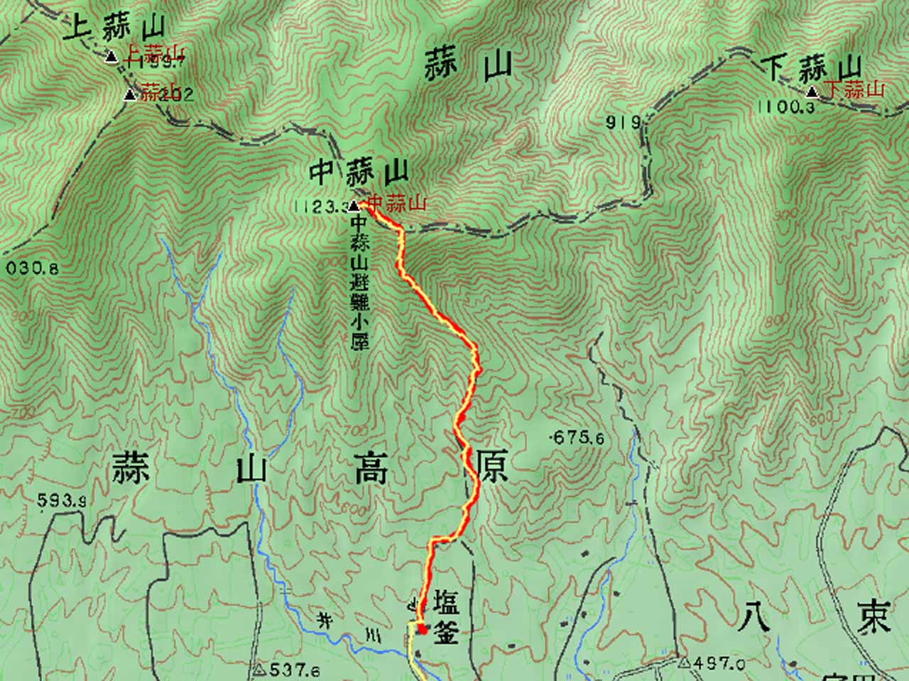 蒜山−地図