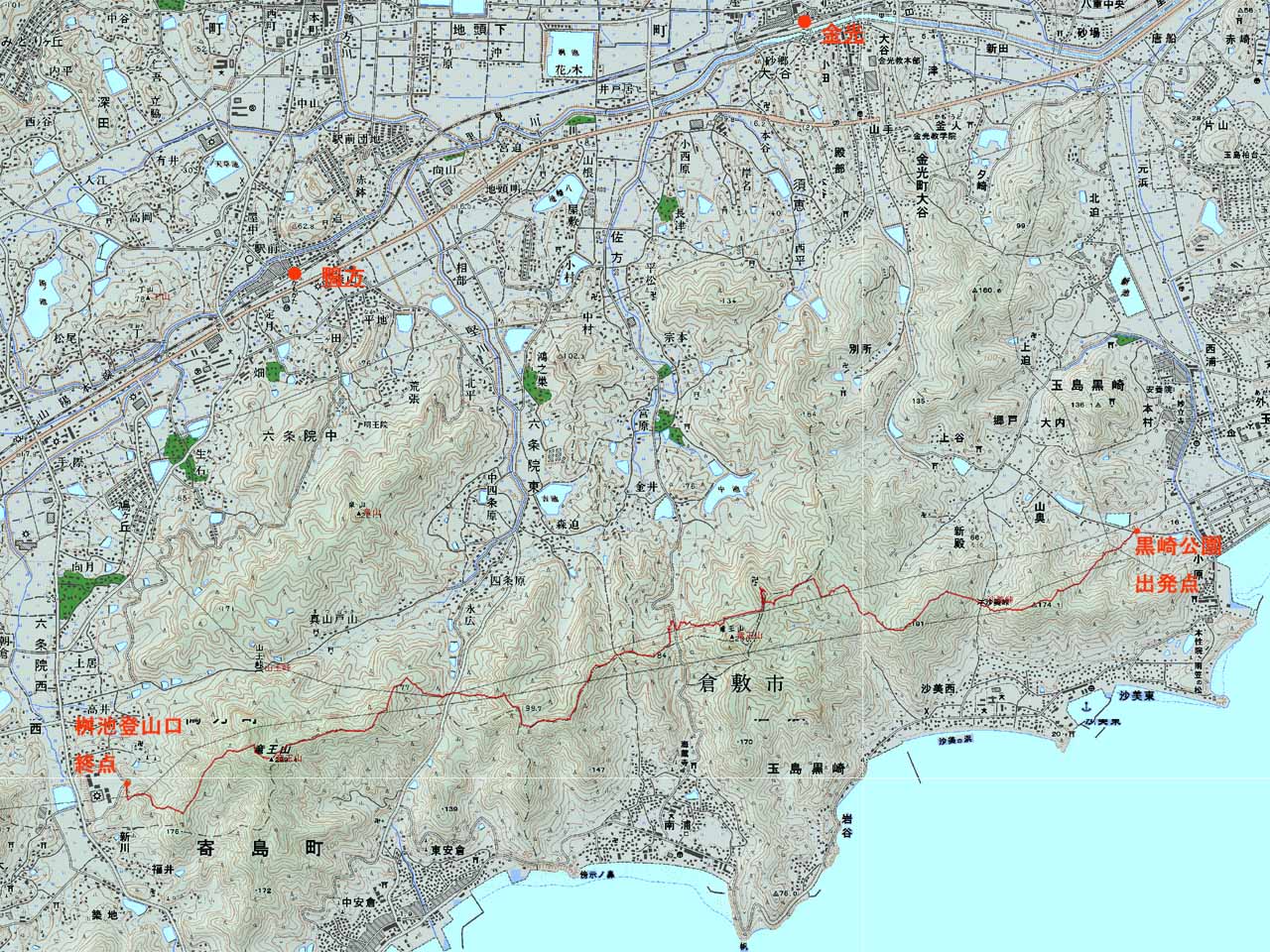 蒜山−地図