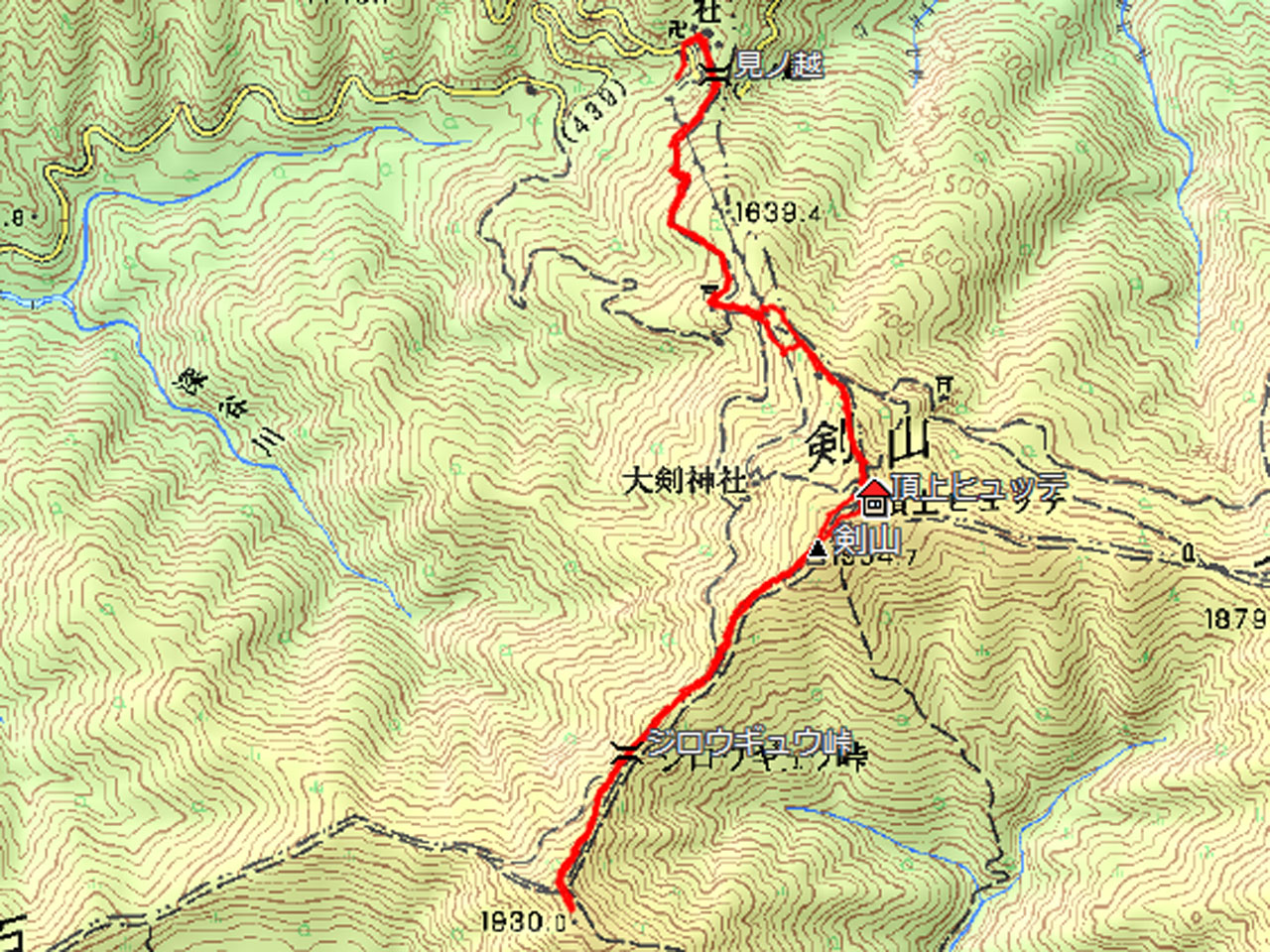 岩籠山−地図